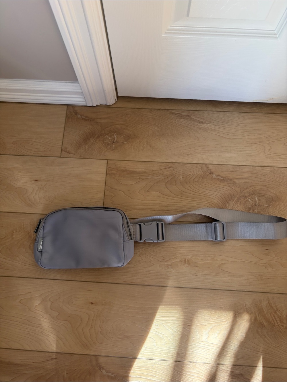 Minimal Grey Crossbody Belt Bag